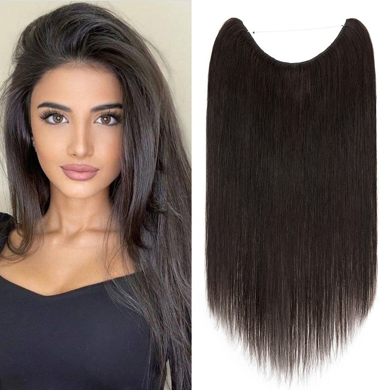 Remy Human Hair Clip-In Extensions with Invisible Wire & Clips - Thick, Natural Look