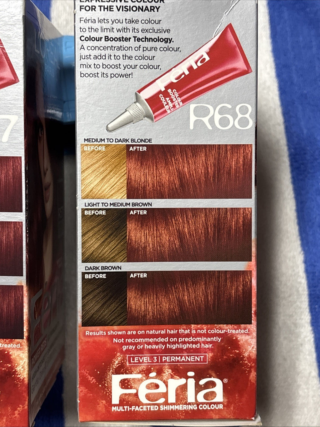Lot of 2 L'Oreal Féria Power Reds Hair Dye Set - R57 Cherry Crush & R68 Rich Auburn