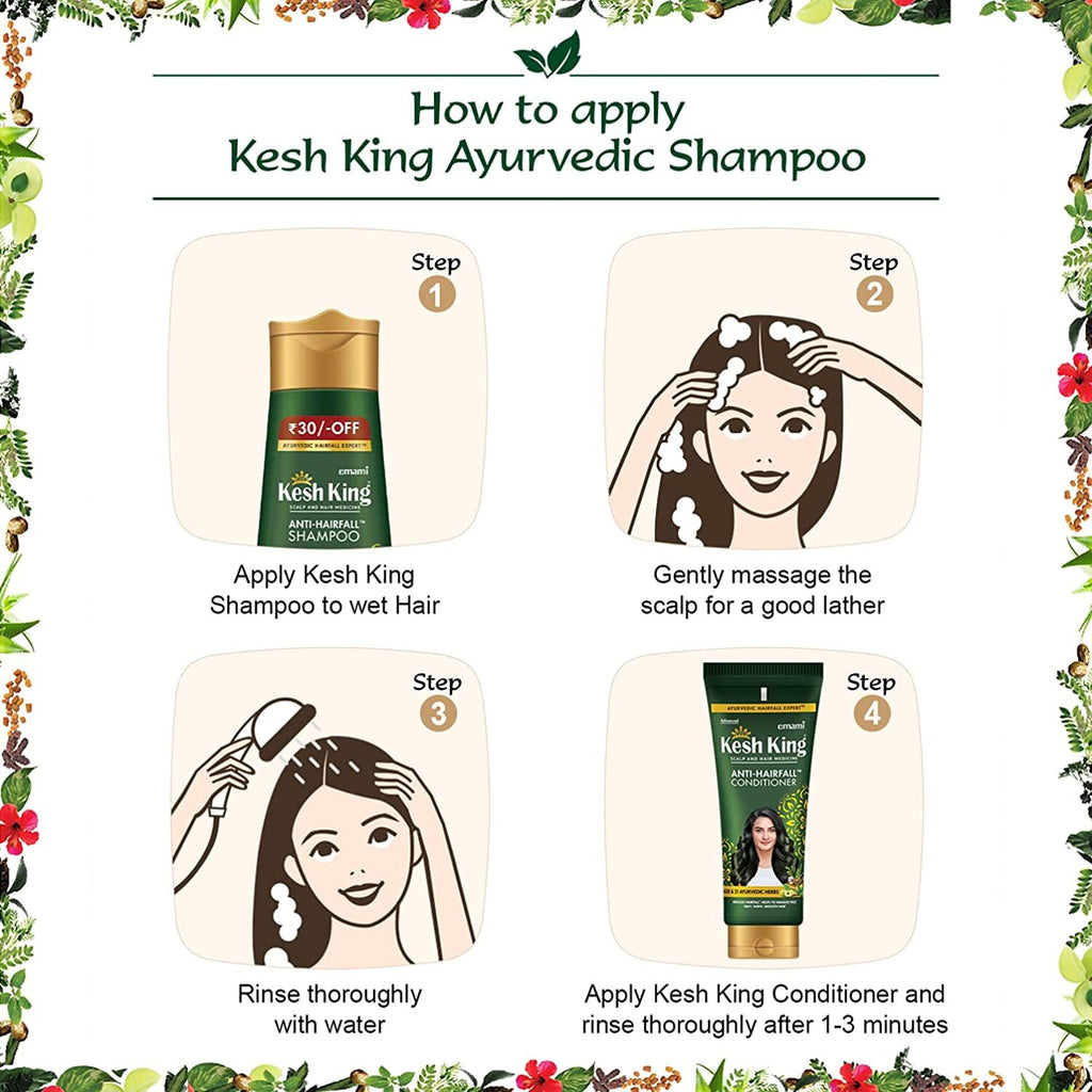 Anti Hair Fall Shampoo for All Hair Types - Herbal Nourishing Hair Care - 80ml Pack of 1/2/3