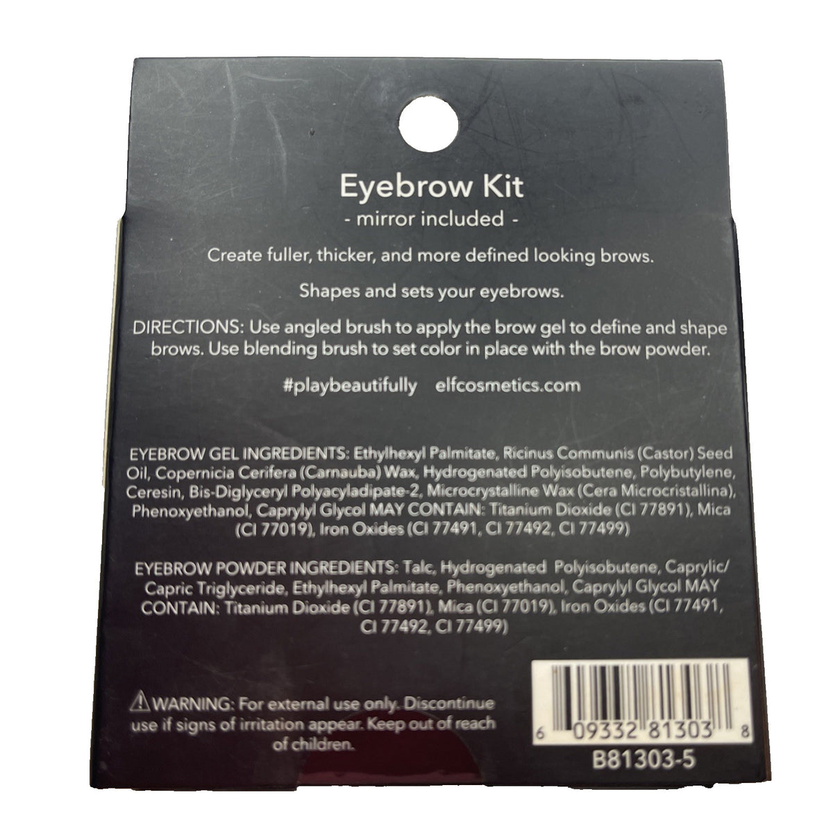 Elf Studio Eyebrow Kit Gel & Powder #81303 Dark Brown