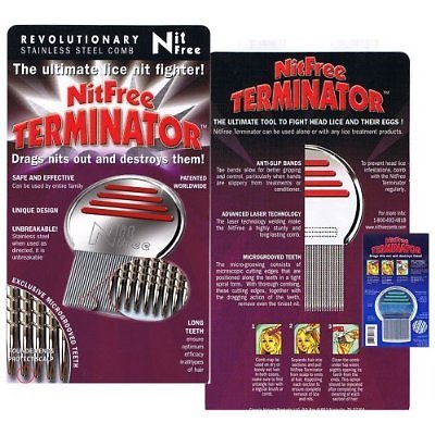 Head Lice & Egg Removal Comb - Professional Nit Free Terminator Tool