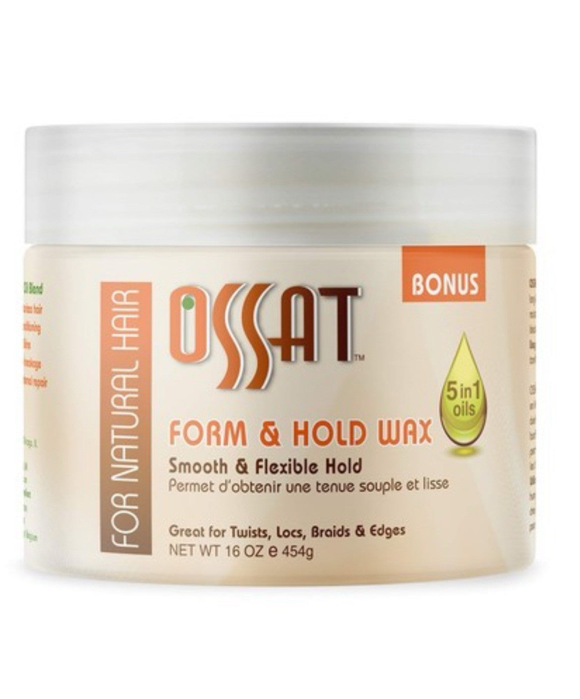 Form & Hold Hair Wax - Flexible & Strong Hold, 16 OZ