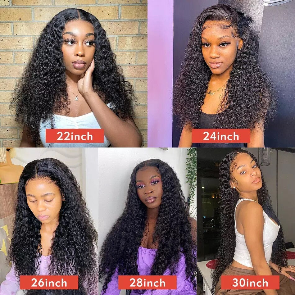 Curly Human Hair Wig Brazilian Remy Pre-Plucked Lace Front & Full Lace Styles