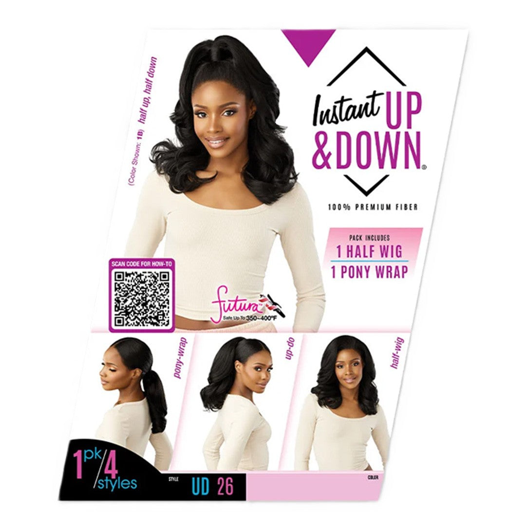 Synthetic Half Wig with Up & Down Styles - Instant Voluminous Hair