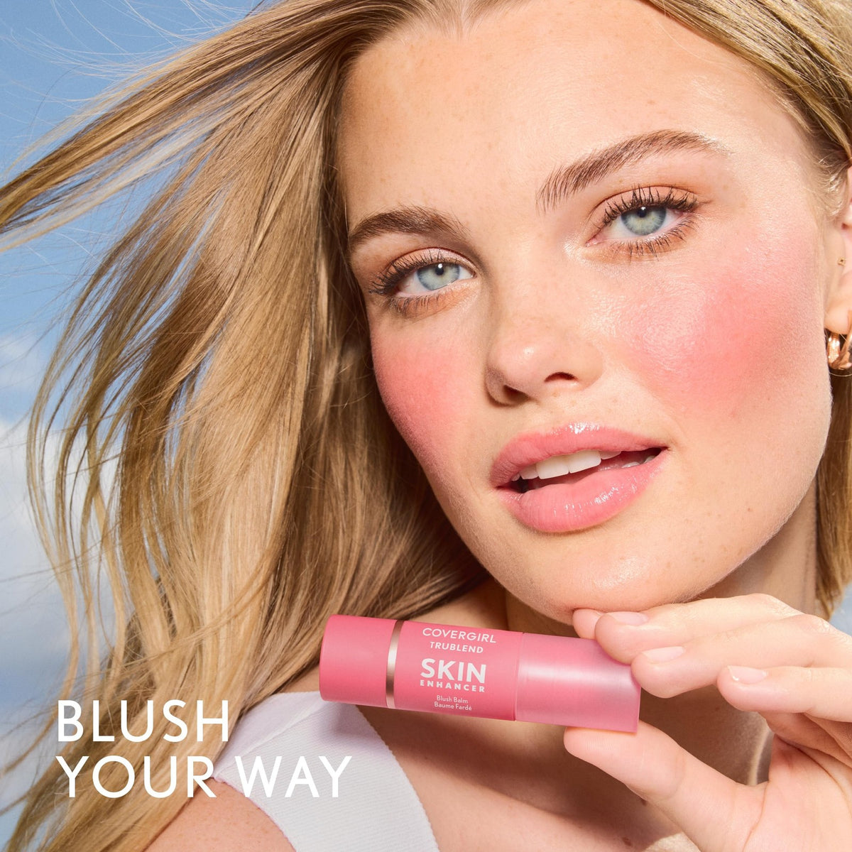 Covergirl Trublend Skin Enhancer Blush Balm Stick 250 Sleepy Mauve - Hydrating & Buildable