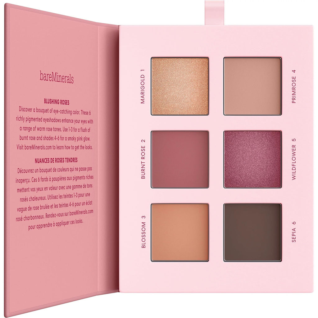 Vegan Eyeshadow Palette with 6 Pigmented Shades - Rosewood