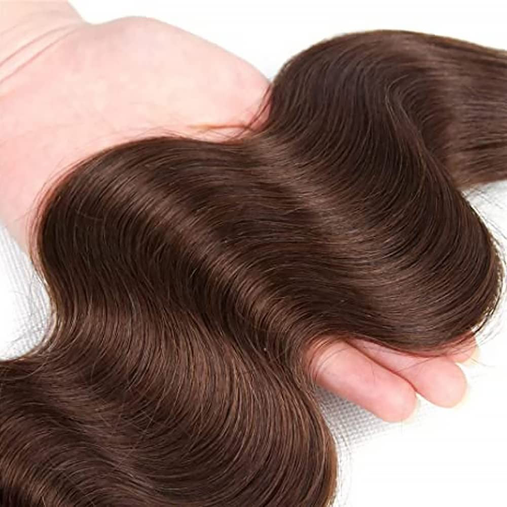 26 Inch Chocolate Brown Body Wave Peruvian Virgin Hair Bundles
