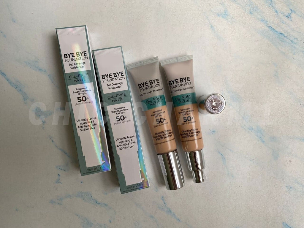 Full Coverage Moisturizer with SPF 50 Foundation - Lightweight, Oil-Free