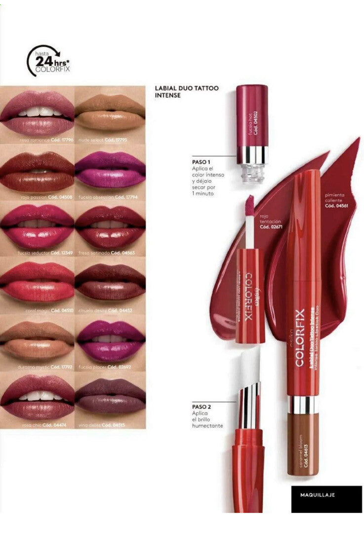 Liquid Matte Lipstick Duo Colorfix Nude Impactante