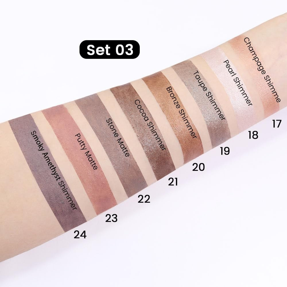 Kaely 8-Piece Cream Eyeshadow Stick Set Waterproof & Long-Lasting