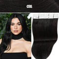 Russian Tape-In Remy Human Hair Extensions Full Head Thick 120PCS | Multiple Colors & Lengths