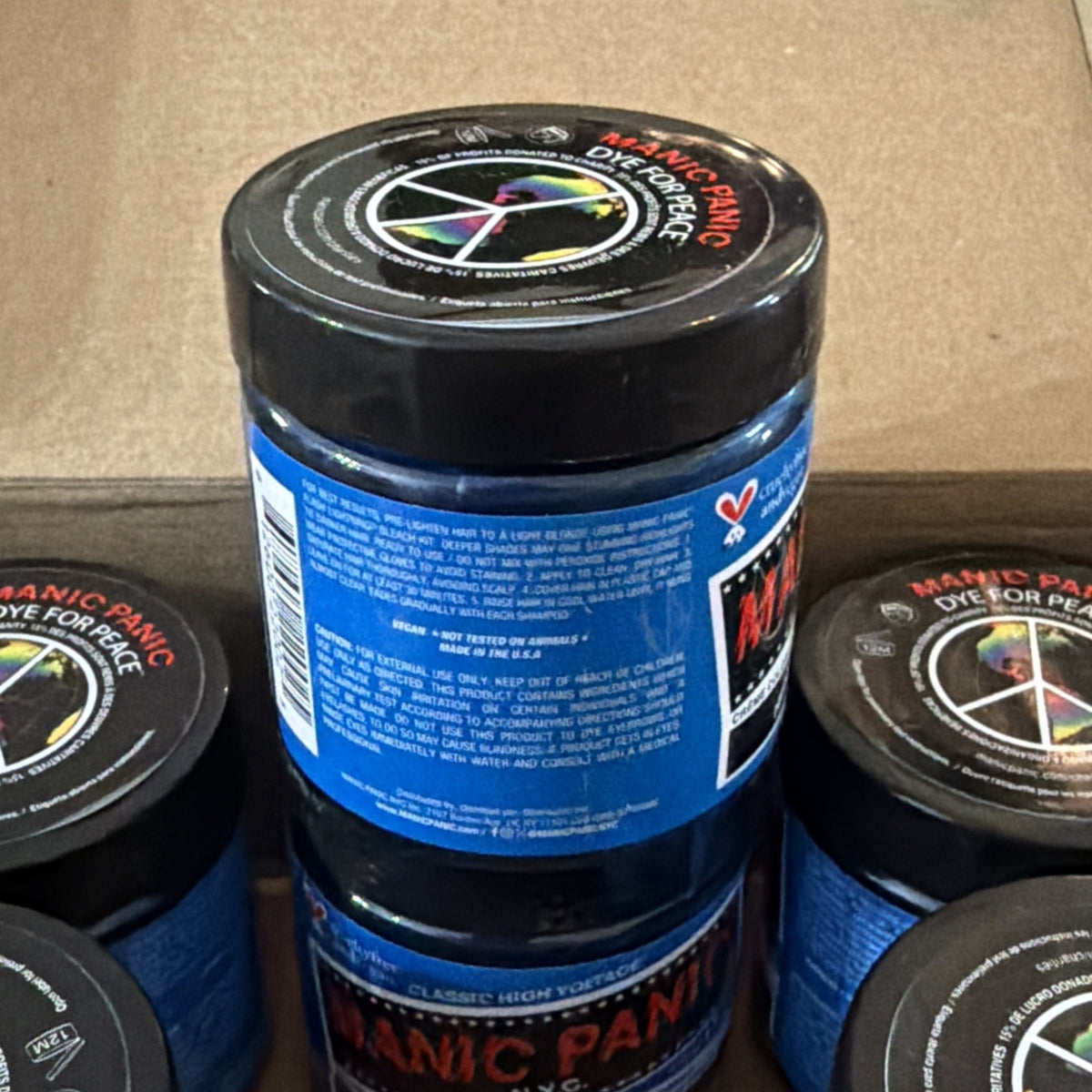 Manic Panic Atomic Turquoise Hair Color - Vegan Semi-Permanent Cream, 4oz, Pack of 6