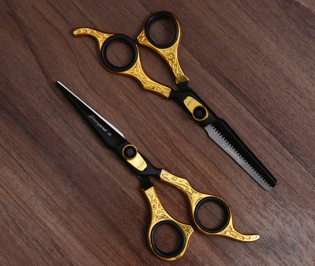 Professional Hair Cutting & Thinning Scissors Set - 6.5 Inch Barber Shears