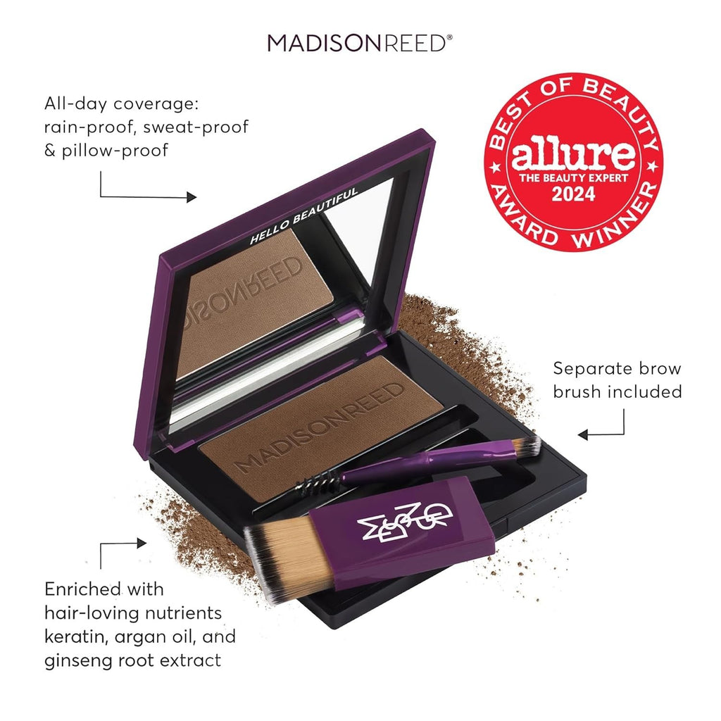 Root Touch Up Powder for Gray Coverage & Brow Filler - Medium Brown