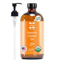 Organic Castor Oil for Hair Skin Nails - Cold Pressed 16oz Hexane-Free