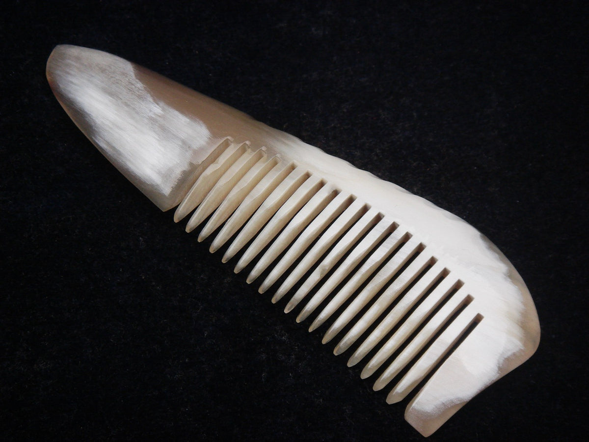 Ox Horn Handcrafted Pocket Comb - Natural Hair Organizer & Grooming Tool