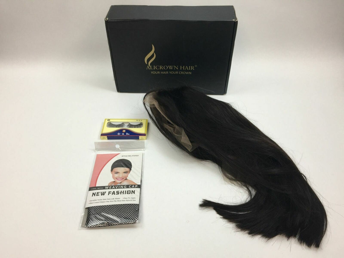 12-Inch Human Hair Lace Front Wig Straight Bob Middle Part Dark Brown