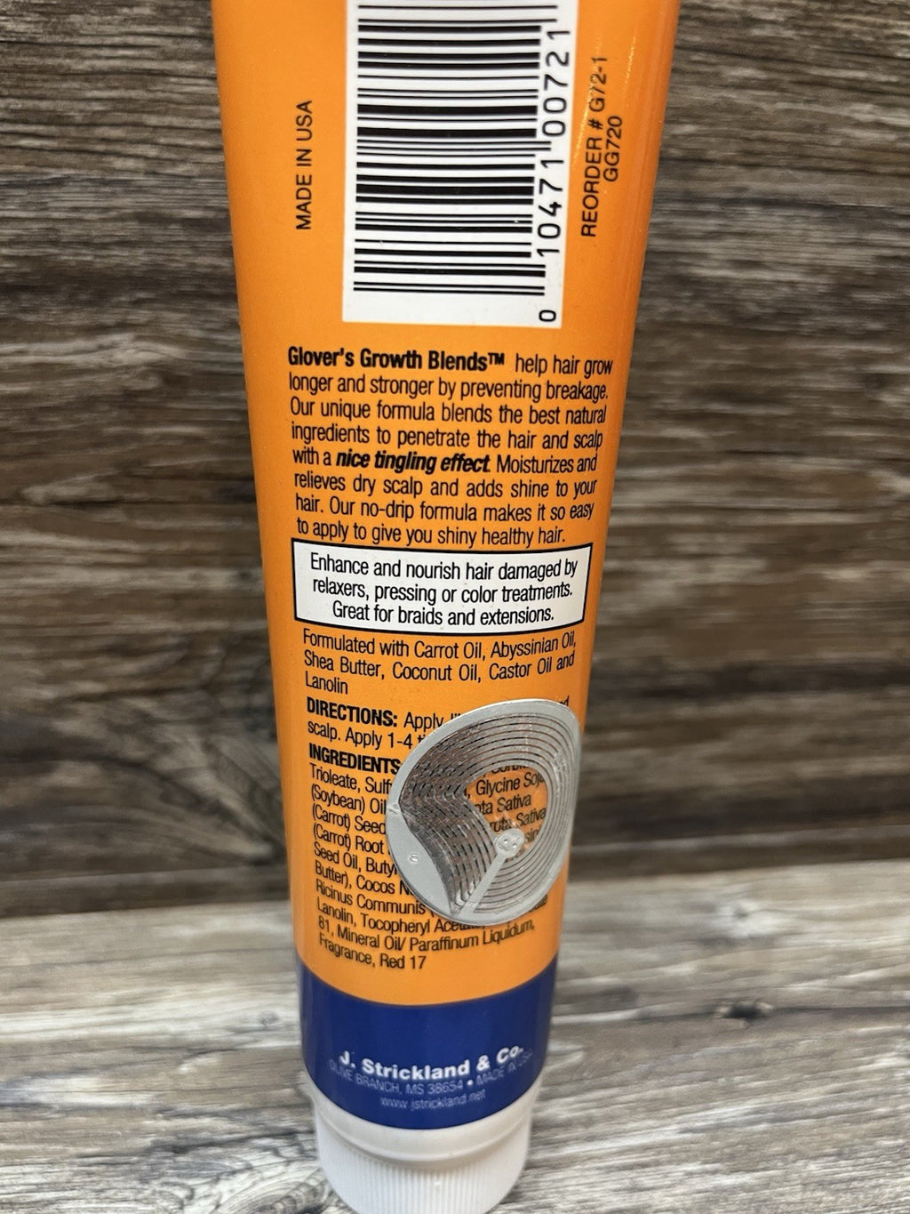 Glover's Growth Blends Carrot Oil Formula 5 oz Discontinued Natural Skin Care
