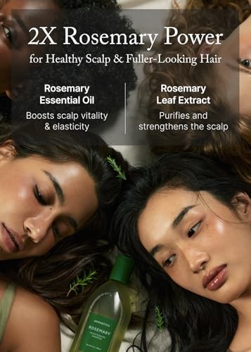 Rosemary Scalp Shampoo for Hair Growth & Thinning - Vegan & Sulfate Free 13.53oz