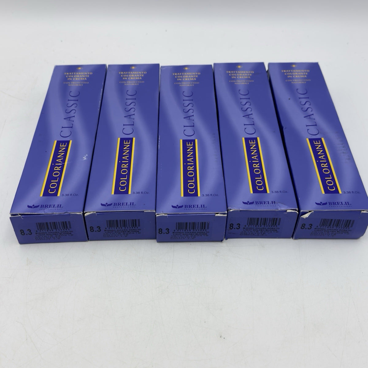 5-Set Hair Color Kit - Light Golden Blond 8.3 Professional Permanent Dye