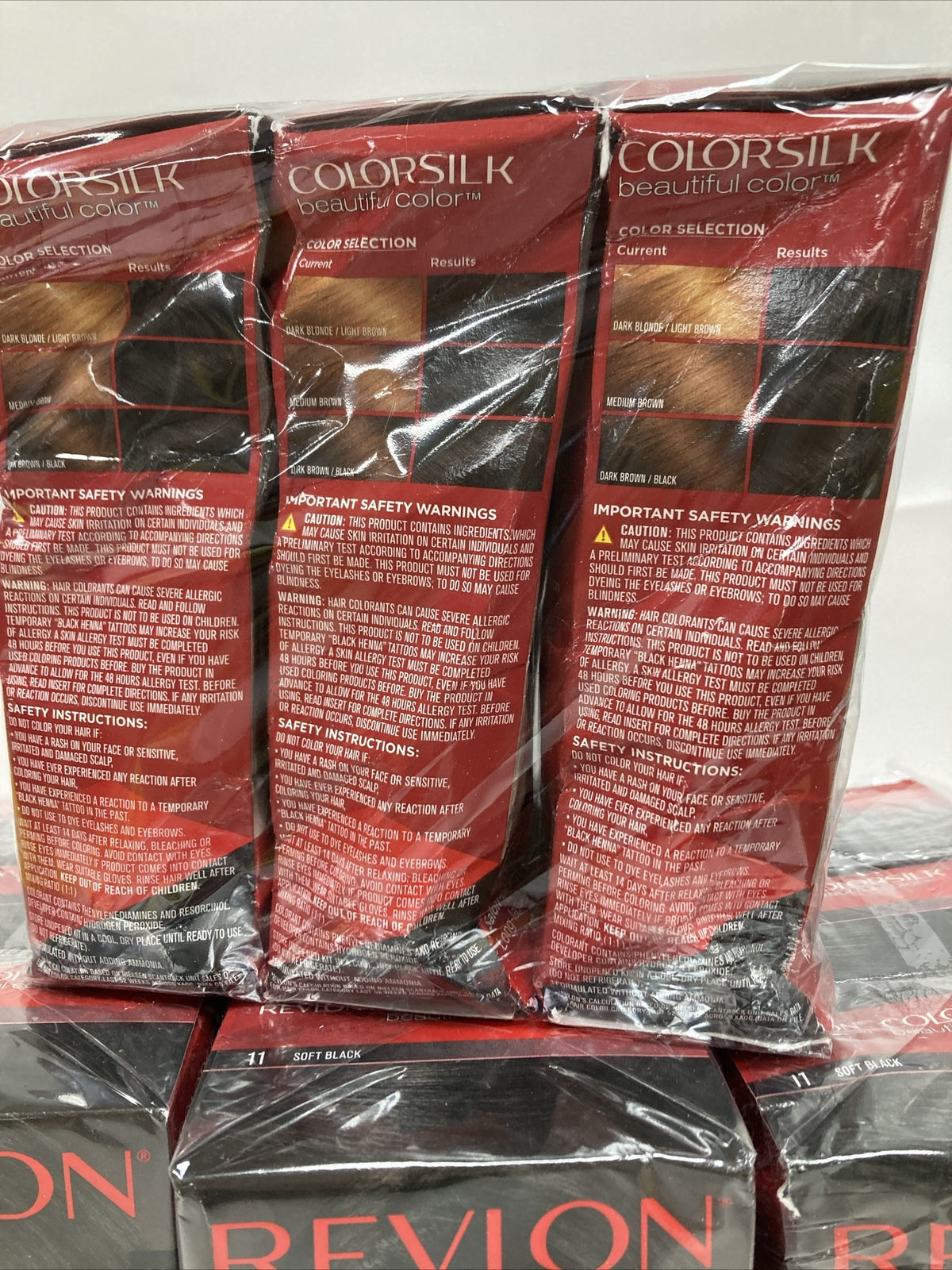 12 Pack Permanent Hair Dye - Revlon Colorsilk Soft Black 11