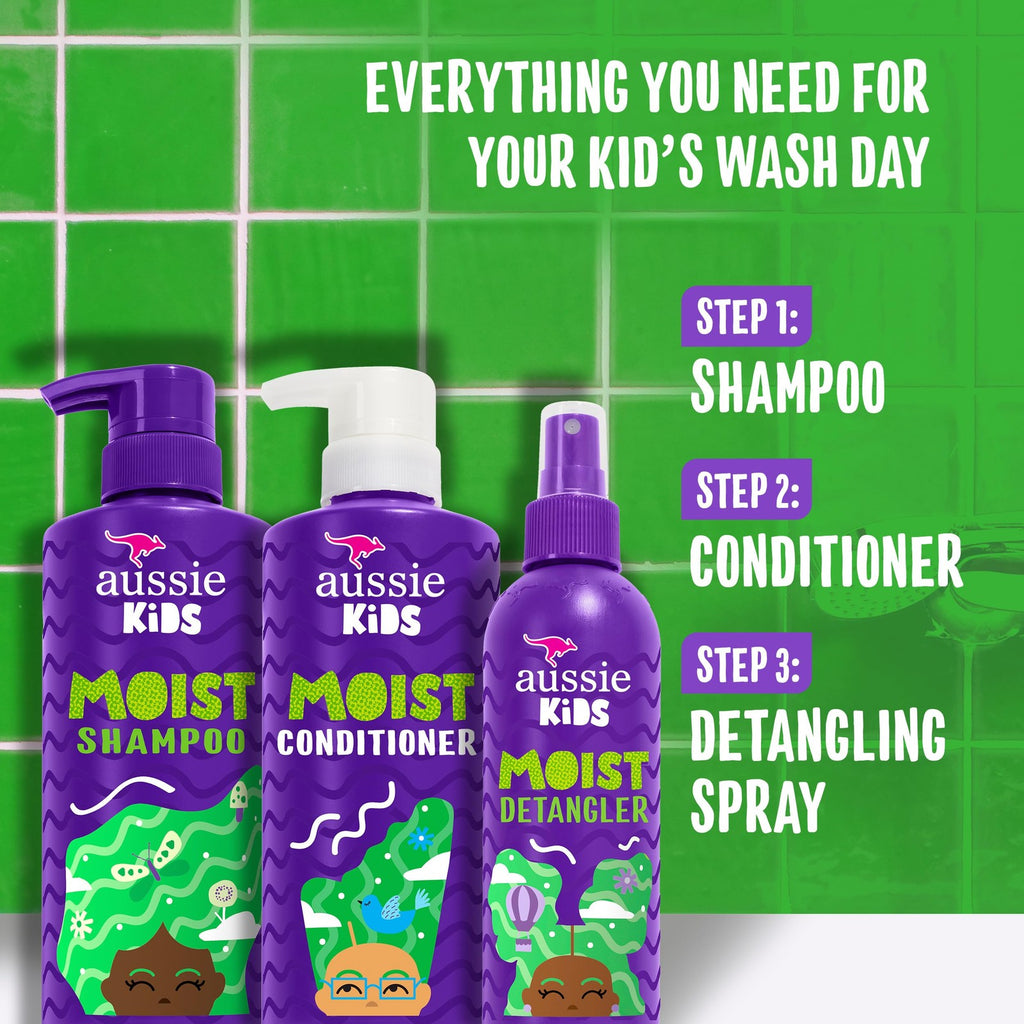 Kids Hair Care Bundle Set - Gentle Tangle-Free Shampoo 40 Fl Oz