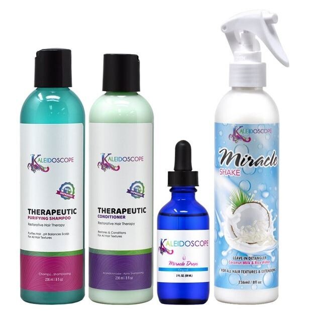 Therapeutic Shampoo & Conditioner Set with Leave-In & Drops for Scalp Care