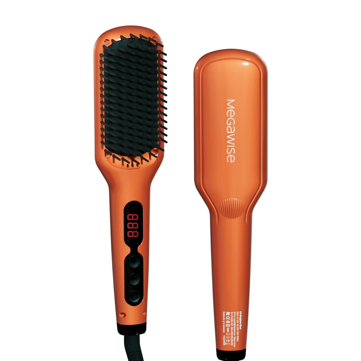 Hair Straightener Brush with Ionic Anti-Scald Technology, Fast Heating & Auto-Off