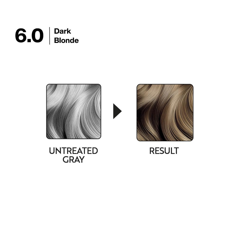 Dark Blonde Permanent Hair Color Shampoo - 5 Minute Gray Coverage, Ammonia Free