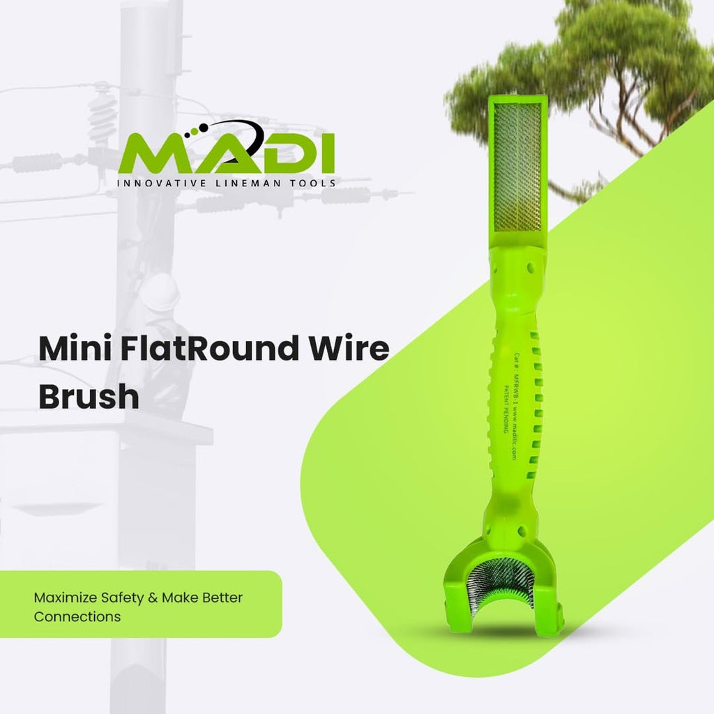 Mini Flat & Round Wire Brush Set - Non-Conductive, Lightweight, Versatile