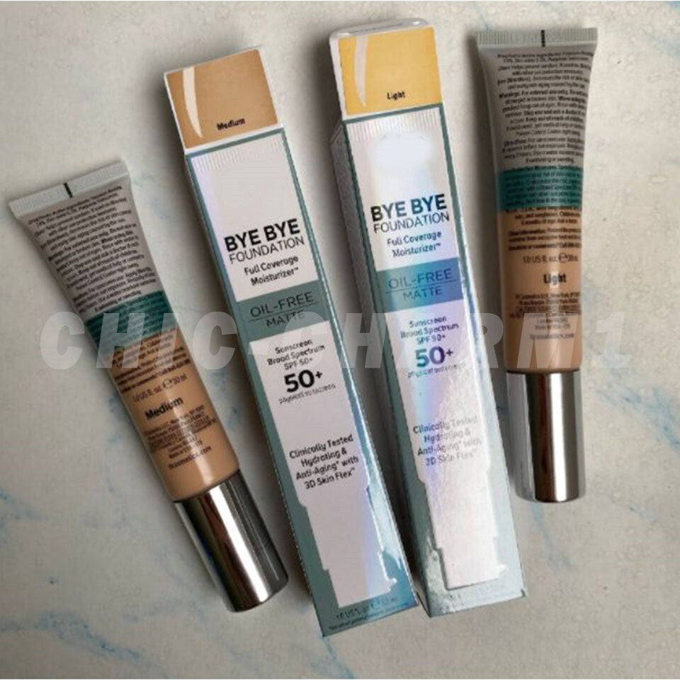 Full Coverage Moisturizer with SPF 50 Foundation - Lightweight, Oil-Free