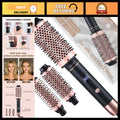 3-in-1 Interchangeable Heated Hair Curling Brush Set - 1.25, 1.5, 1.75 Inch