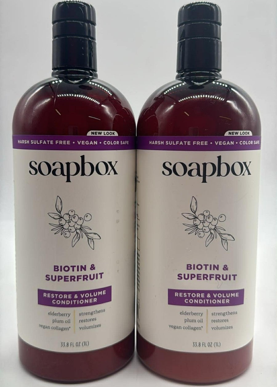 Biotin & Superfruit Hair Conditioner Set - Restore & Volumize 2 Pack