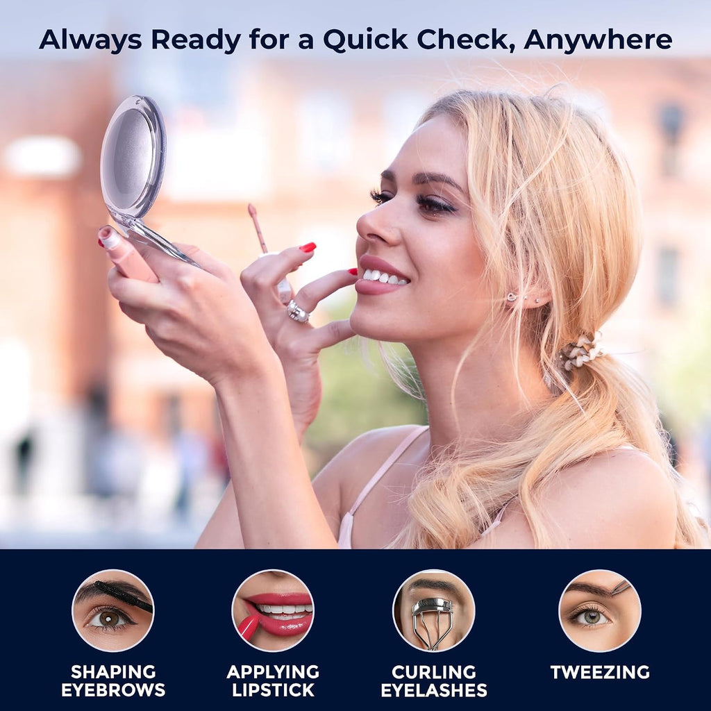 Mirrorvana 3.3in Compact Travel Mirror with 1x & 20x Magnification