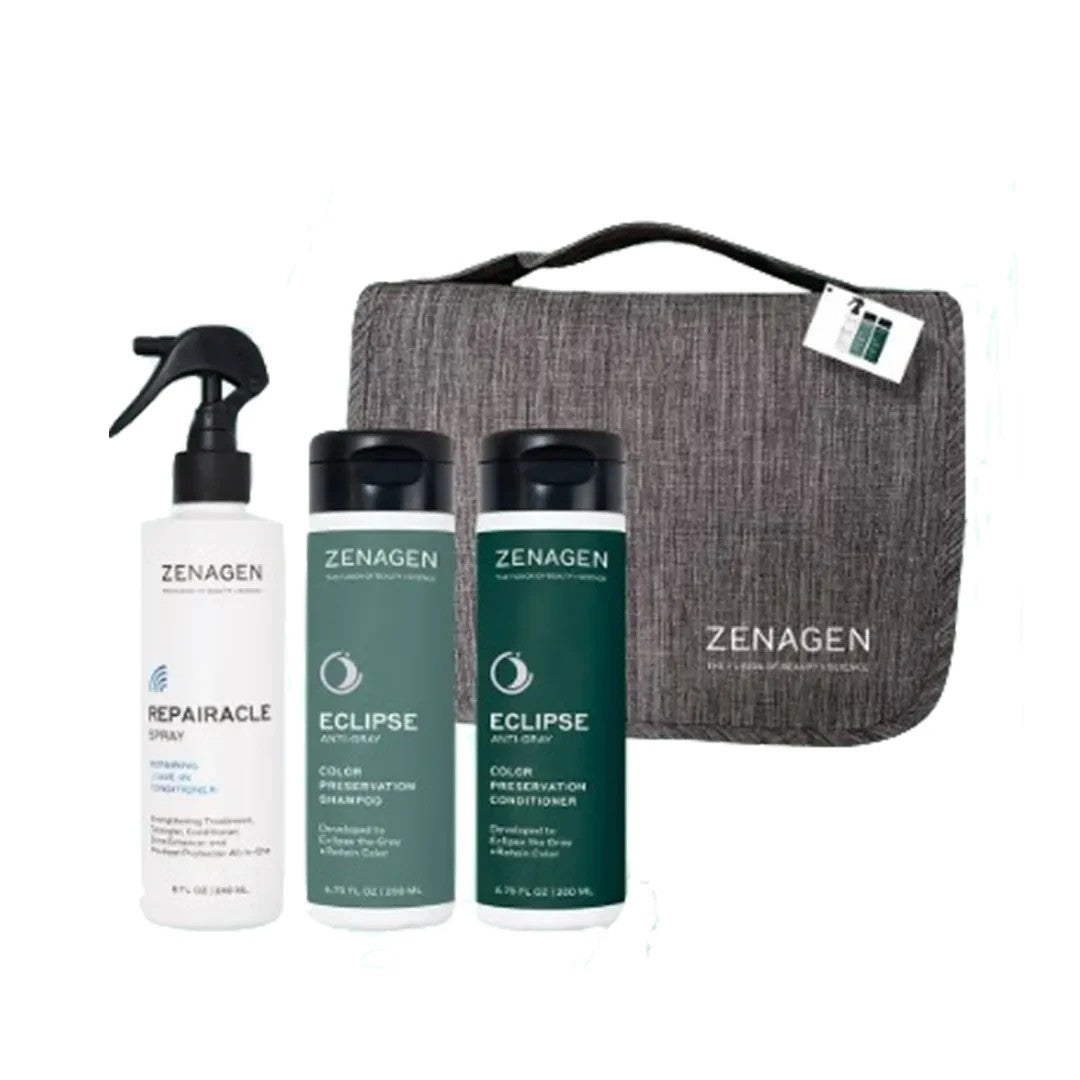 Anti-Gray Hair Color Preservation Kit with Shampoo Conditioner & Spray