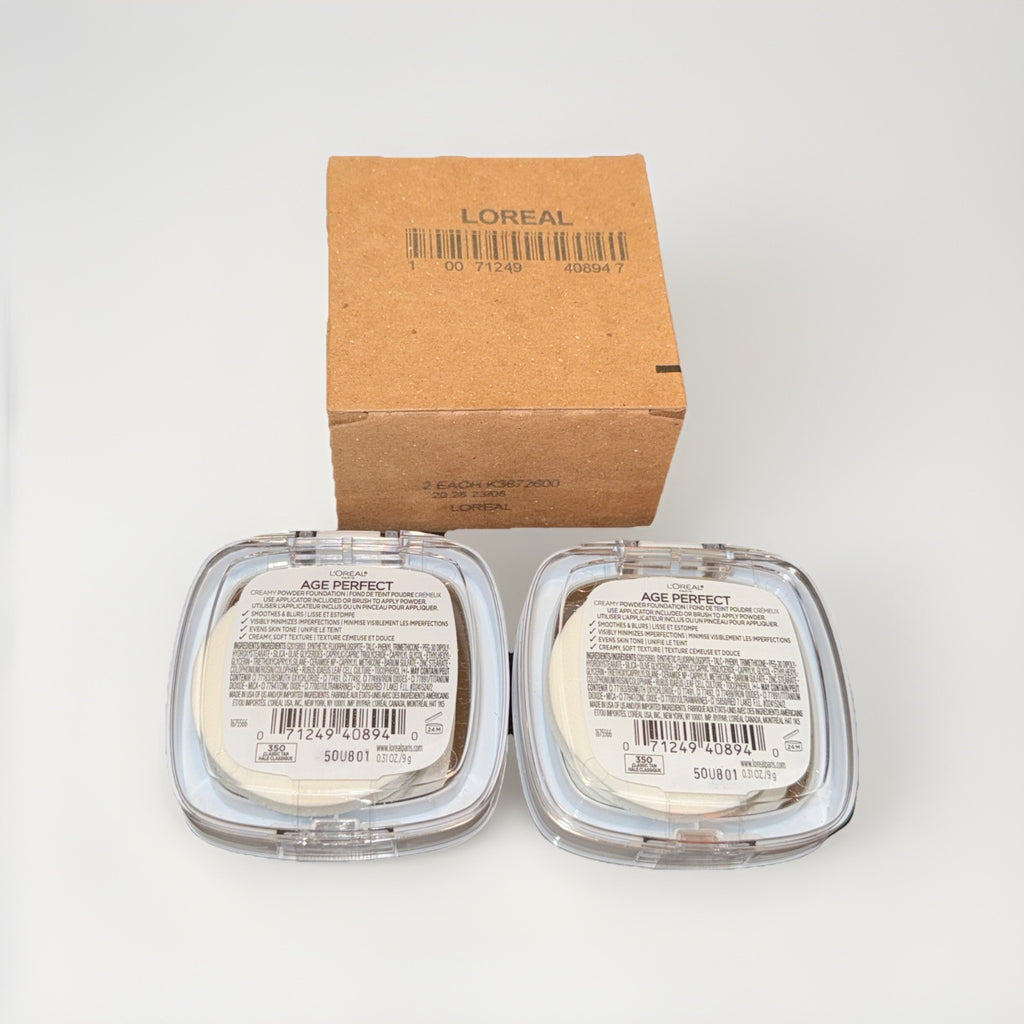 L’Oréal Age Perfect Creamy Powder Foundation 350 Classic Tan - 2 Pack