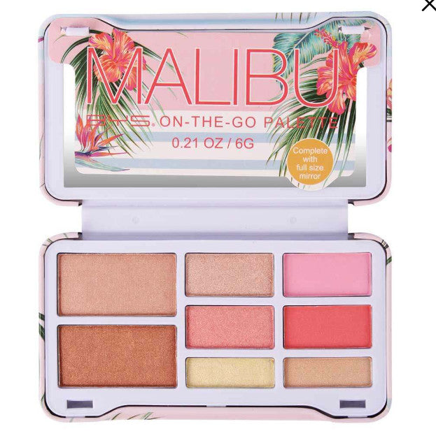 Makeup Face Palette with Mirror - Bronze & Highlight Shades
