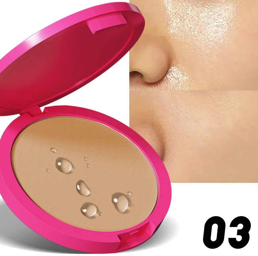 Matte Pressed Powder Compact Oil Control Face Makeup Base - Multiple Shades