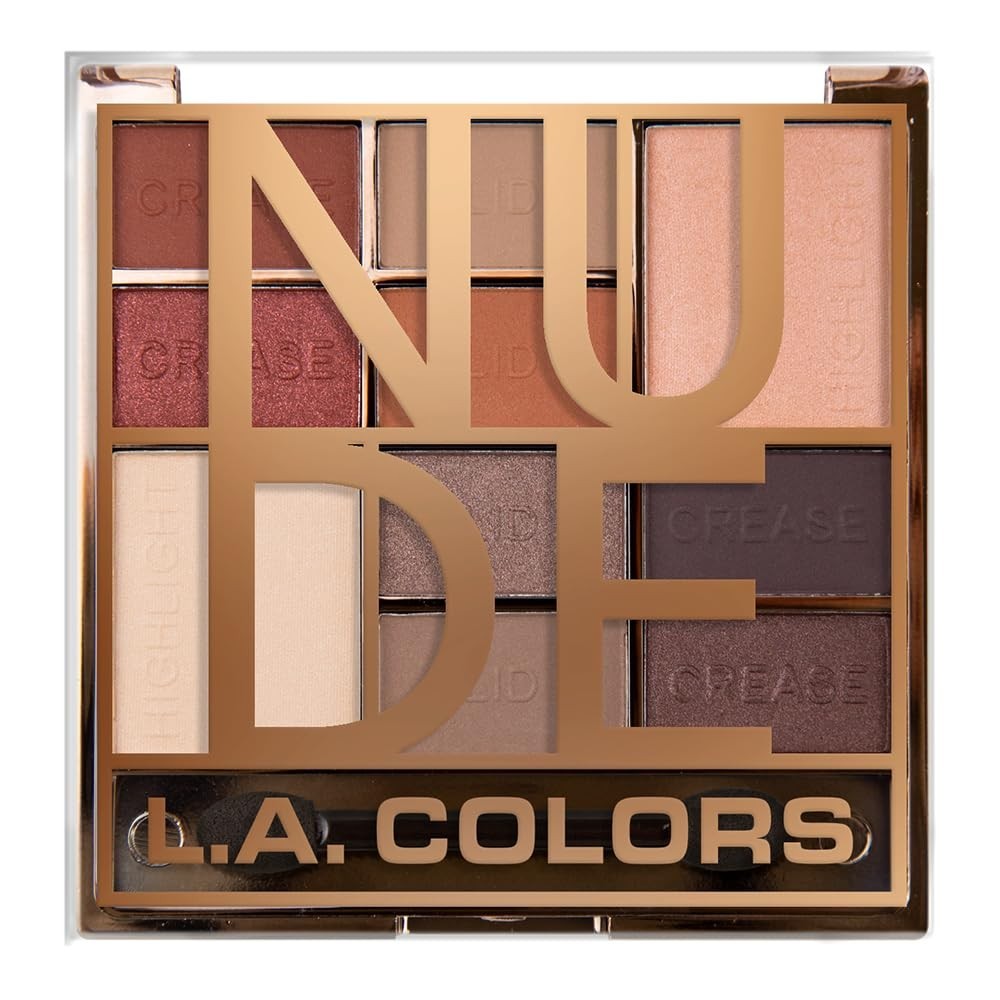 10 Shade Eyeshadow Palette Nude with Shimmery and Matte Finishes