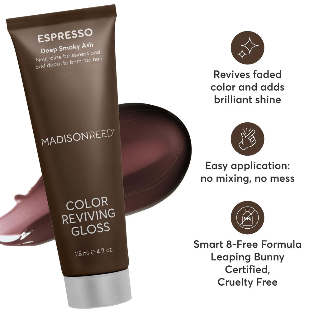 Hair Gloss for Brunette Hair - Color Reviving & Shine Enhancer, Espresso