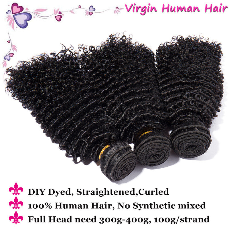 Human Hair Extensions Bundles - Virgin Loose Wave & Straight Weft Hair