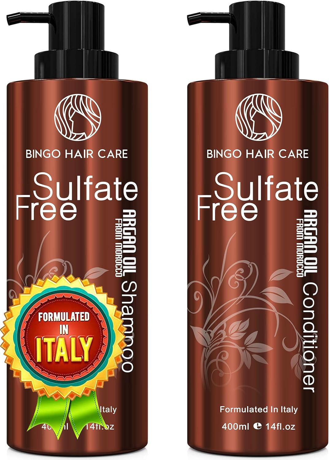 Argan Oil Shampoo & Conditioner Set - Sulfate-Free Anti-Frizz Hair Care