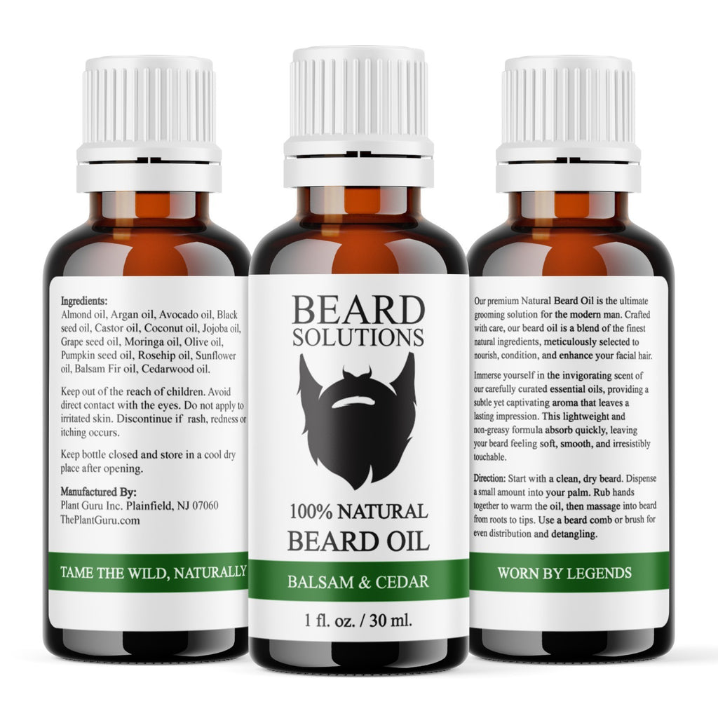 Natural Beard Oil for Men - Nourishing Growth & Softening - 1 oz