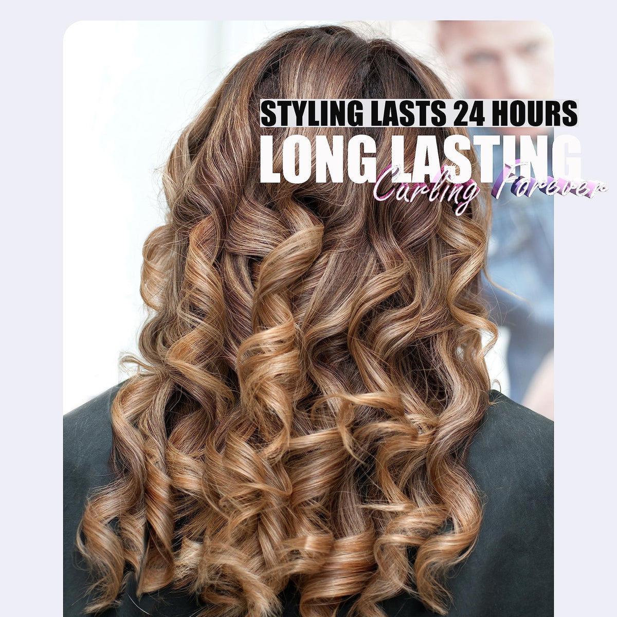 Long Barrel Curling Iron 1 Inch Ceramic Hair Curler with Digital Temp Control