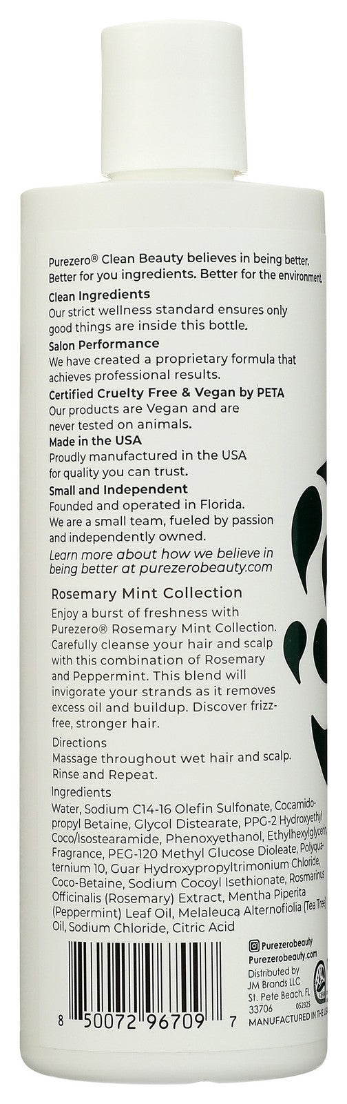 Purezero Rosemary Mint Clarifying Shampoo 12 Oz - 3 Pack