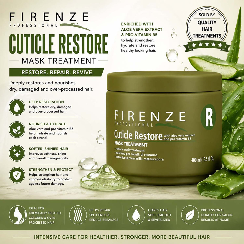 Firenze Professional Hair Care Set - Shampoo, Conditioner & Mask for Damaged Hair