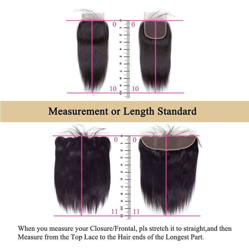 Brazilian Body Wave Hair Extensions Set with Closure - 14 16 18 Inches