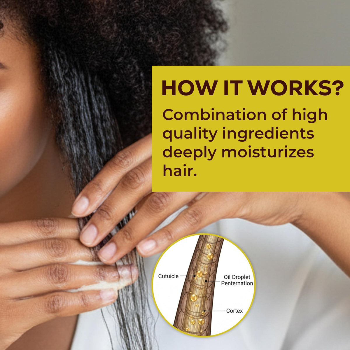 Emu Oil Hair Moisturizer for Curly Coils & Kinks - 8 Oz
