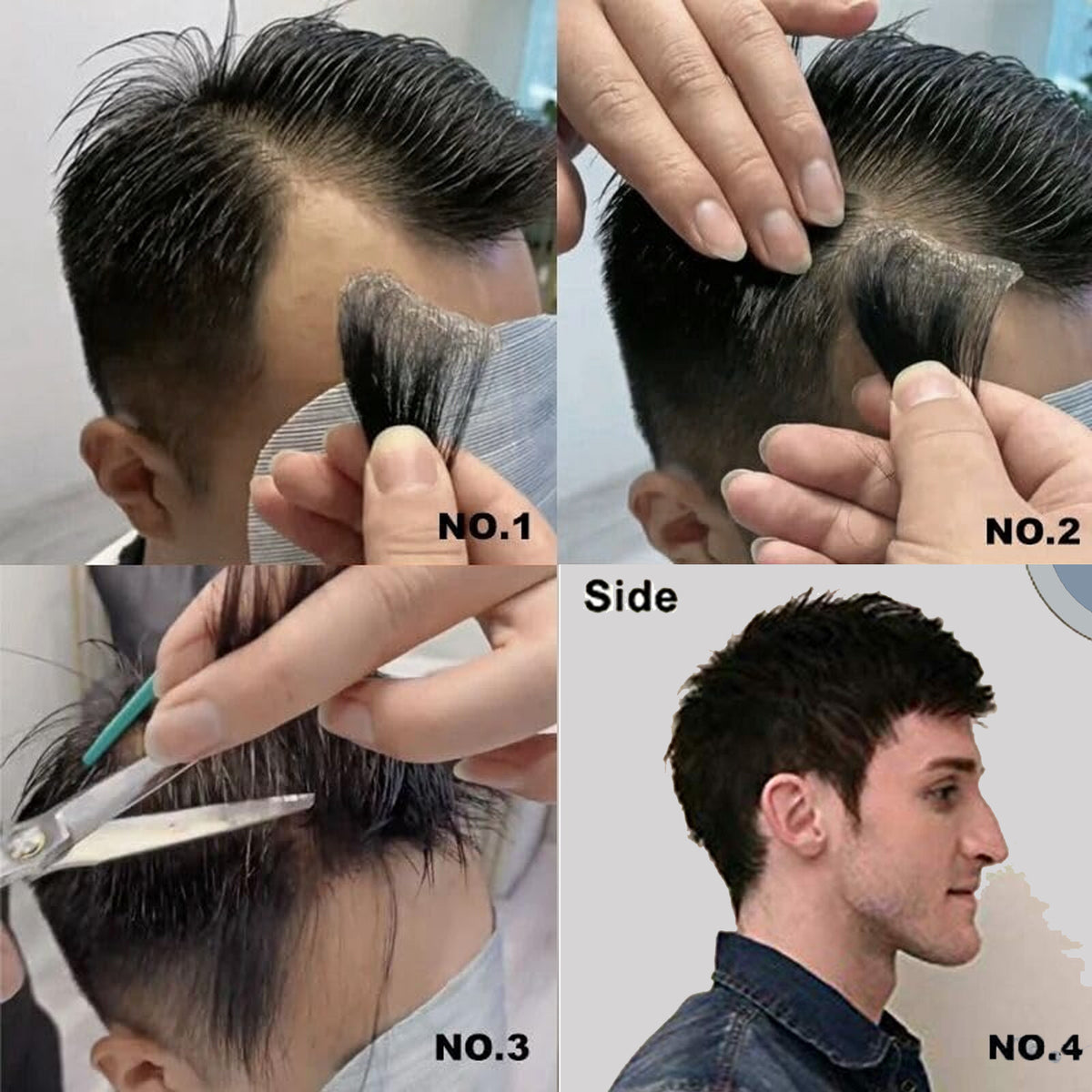 Remy Human Hair Topper Pieces for Bald Spots - Natural Look & Easy to Use
