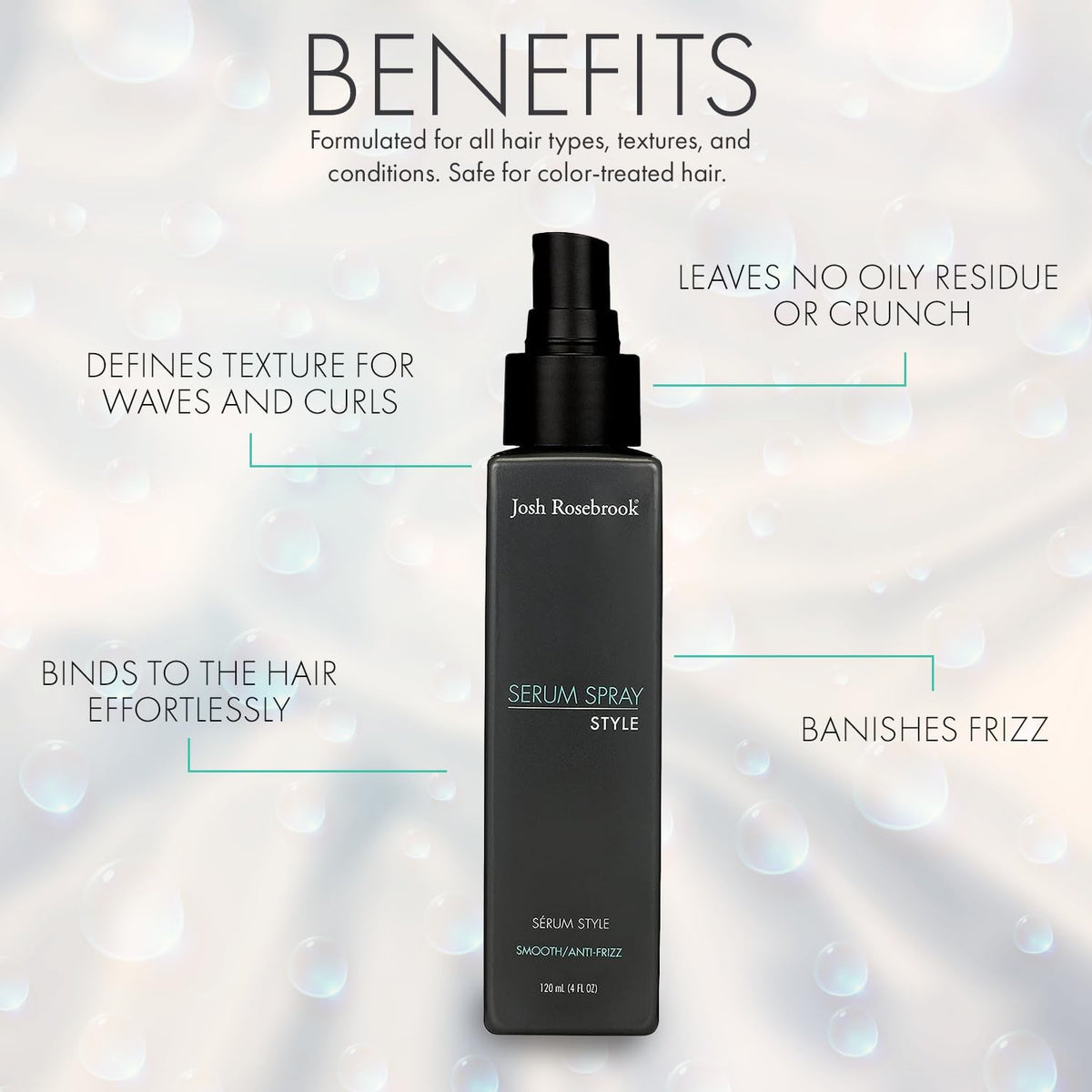 Anti-Frizz Hair Serum Spray for Curl & Wave Definition - All Hair Types